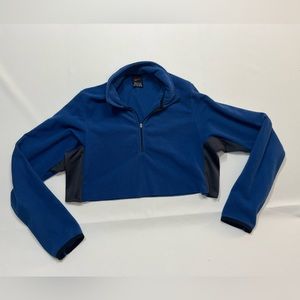 Nike Alpha Project 1/4 Zip Cropped Fleece Blue Sweatshirt‎ Women’s Medium